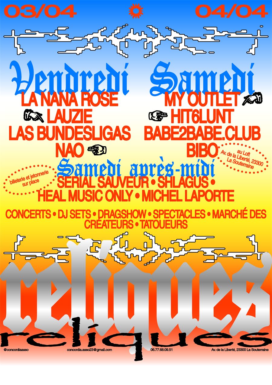 Affiche de la soirée Reliques